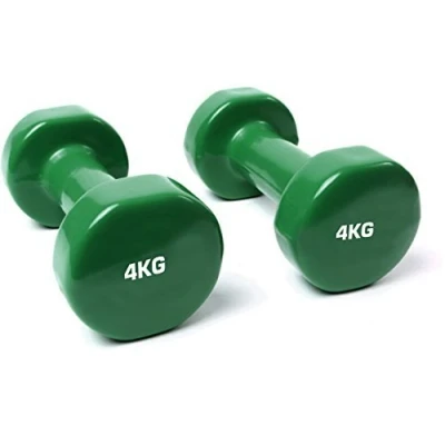 Image of TNP Accessories� Cast Iron Vinyl Lifting Dumbbell Set Weights Gym Exercise Pi.