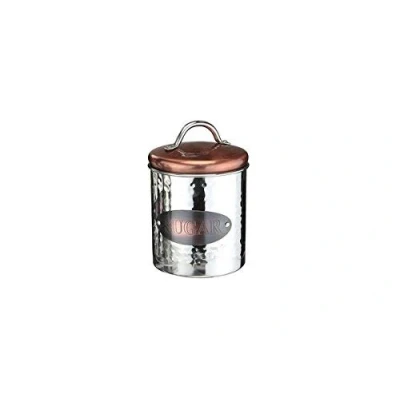 Image of Homezone® Coffee Tea Sugar Kitchen Canisters Air Tight Storage Containers Metal Glass Porcelain Jars Organisation (Copper Canister)