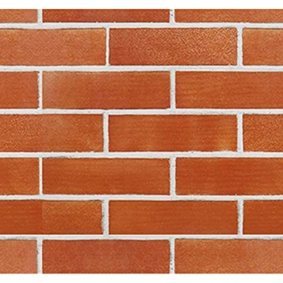 Image of FENTIS Red Vintage Brick Wallpaper Self Adhesive Removable Sticker Plastic Vinyl Film Peel and Stick Contact Paper Wall Decals Roll for Home Kitchen Decorating 44x500cm