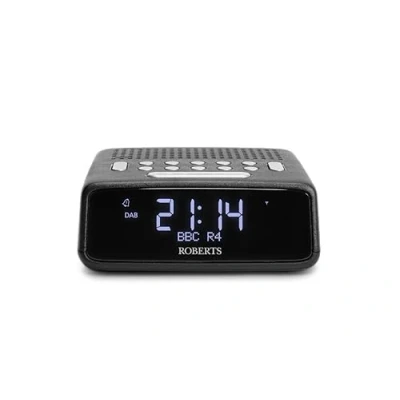 Image of Roberts ORTUSDAB FM/DAB/DAB+ Bedside Alarm Clock with large LCD VA Display, white