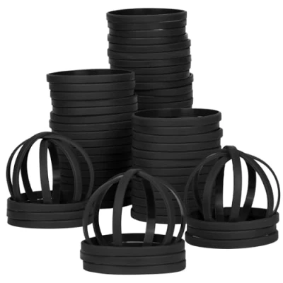 Image of LVNRIDS 50 PCS Silicone Wristbands Rubber Bracelets 8 inch Length Sports Elastic Wristband Bracelet Bulk Gifts for Men Women Teacher Student Party Black