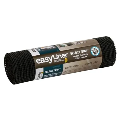 Image of Duck Brand EasyLiner Select Grip Shelf Liner [Non Adhesive]: 12 in. x 120 (Black)