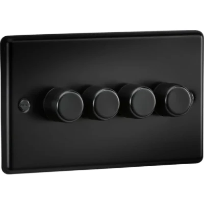 Image of Knightsbridge 4G 2 Way 10 200W (5 150W LED) Intelligent dimmer Matt Black