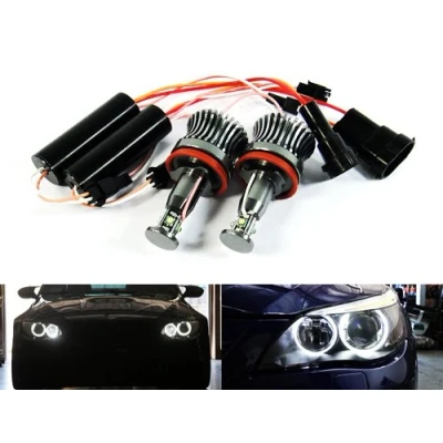 Image of RZG 2x White LED Angel Eye Headlight Halo Ring Light DRL H8 Bulb 40W For E90 E92 E82 E60 E70 E71 Z4