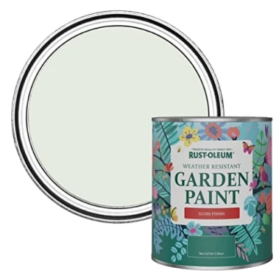 Image of Rust Oleum Green Mould Resistant Garden Paint In Gloss Finish Sage Mist 750ml