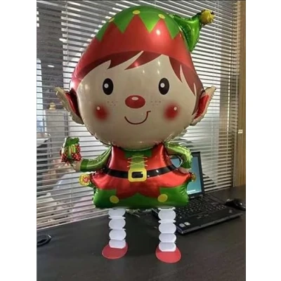 Image of Volunx Elf Walking Christmas Xmas Farm Jungle Animal Balloons Air Balloon Aluminium Foil Helium for Gift Birthday Party Decor