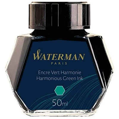 Image of Waterman Fountain Pen Ink Harmonious Green 50ml Bottle