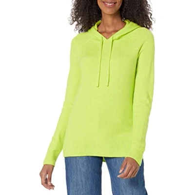 Image of Amazon Essentials Women&#039;s Soft Touch Hooded Pullover Jumper, Lime Green, L