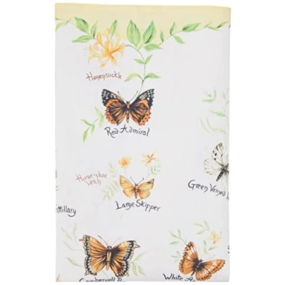 Image of Samuel Lamont Floral Butterflies Cotton Tea Towel