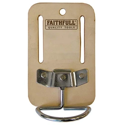 Image of Faithfull Tan Leather Hammer Holder For Tool Belt
