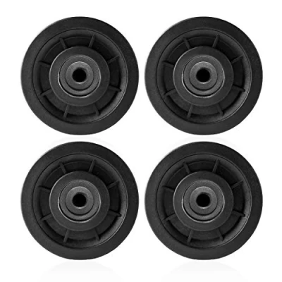 Image of jiuzcare Pulley 4 PCS Gym Wheel 90mm System with Ball Bearing Universal for Fitness Wire Rope Cable Machine DIY Attachment