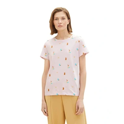 Image of TOM TAILOR Ladie&#039;s 1035378 T Shirt, 31882 Lilac Vase Design, XXS