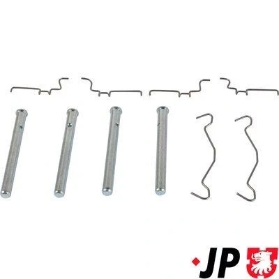 Image of 0494820010 Accessory Kit, disc brake pads JP GROUP 4863750110 Rear Axle TOYOTA: RAV4 II Off Road, Corolla IX Hatchback, Celica VII Coupe