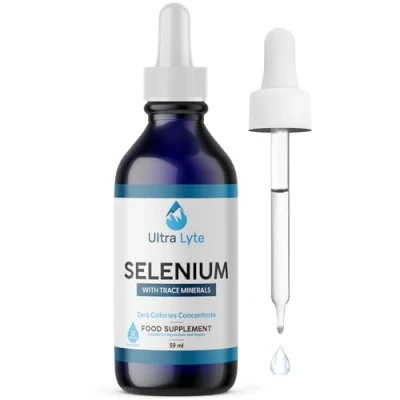 Image of Ultra Lyte Selenium 150mcg + Ionic Trace Minerals 175mg Vegan &amp; Gluten Free Organic Concentrated Supplement Drops for Immune Thyroid Support Natural Antioxidant 59ml Liquid 96 Day
