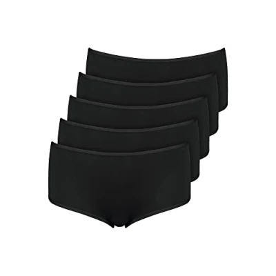 Image of Nur Die Women&#039;s Panty Pack of 5 Slip, Black, 40 42
