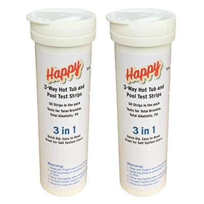 Image of Happy hot tubs 3 Way Bromine Test Strips Perfect for and pools … (2 x 50)