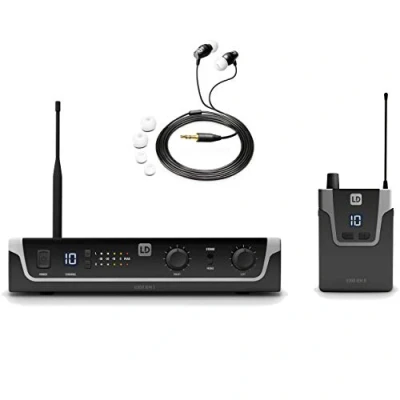 Image of LD Systems U308 IEM HP In Ear Monitoring System with Earphones 863 865 MHz + 823 832