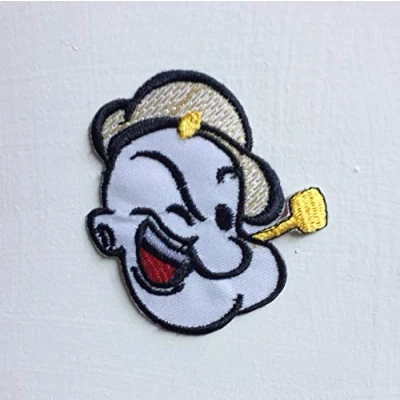 Image of Popeye The Sailor Main Animated Cartoon Art Badge Iron or sew on Embroidered Patch