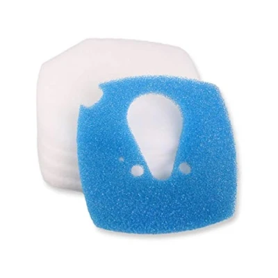 Image of INGVIEE Compatible Prefilter Foam Pad Set for Eheim Professional 3 2080 2180 and 1200XL 1200XLT (4 x White Fine, 1 Blue Coarse)