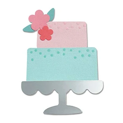 Image of Sizzix Bigz Die 665095 Celebration Cake by Alexis Trimble, Paper Metal Wood, Multicolour, One Size