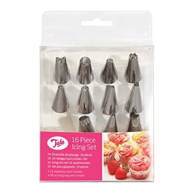 Image of Tala Icing Bag Set with 14 Nozzles and Coupler, 10A00040