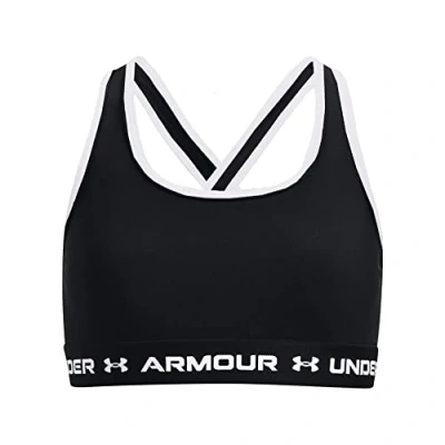Image of Under Armour G Crossback Medium support sports bra black, Women&#039;s, Size: 8y, Black