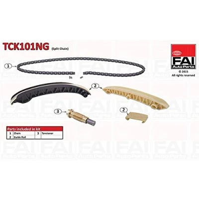 Image of A0009932176 Timing Chain Kit FAI AutoParts TCK101NG without gears, gaskets/seals Simplex, Bolt MERCEDES BENZ: C Class Saloon