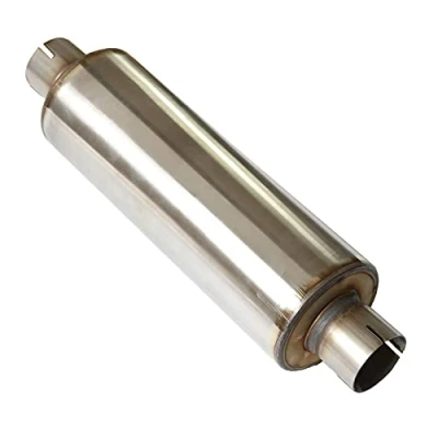 Image of New Exhaust Silencer 4&quot; x 2&quot; 12&quot; Stainless Steel Back Box Muffler