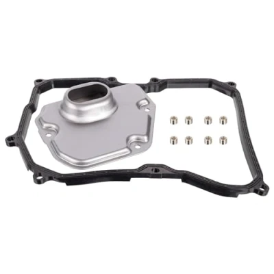 Image of 24117566356, 24117566356S2, 24347551087, 24347551087S2 Hydraulic Filter Set, automatic transmission FEBI BILSTEIN 176375 with oil sump gasket
