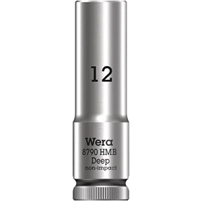 Image of Wera 05004534001 8790 HMB Deep Socket, Black, 12.0 mm