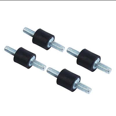 Image of Anti Vibration Rubber Isolator Mounts, Keenso 4 PCS Bobbins Double Screw Studs Shock Absorber Silentblock Car Boat m4 10 * mountsilentblock