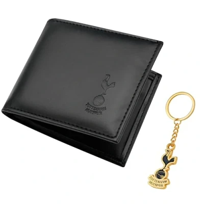 Image of Tottenham Hotspur F.C. Sports Fan Wallet Accessories Set with Card Slots &amp; Coin Pocket, Supporters&#039; Gear Spurs Gifts for Men