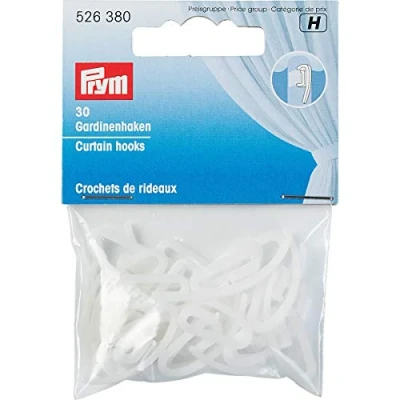 Image of Prym Curtain Hooks White, One Size