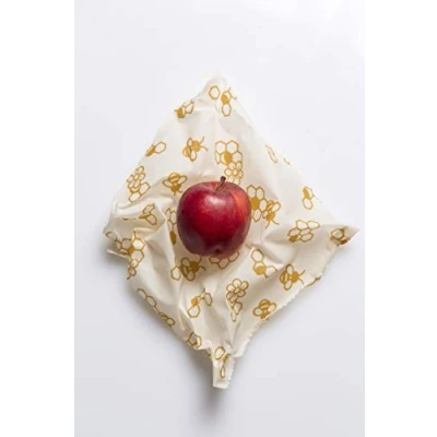 Image of Tala Reusable Beeswax Food Wraps, Honeycomb Patterned Design, Measuring 25 cm x 28