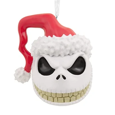 Image of Hallmark Disney Tim Burton&#039;s The Nightmare Before Christmas Jack Skellington Head Ornament