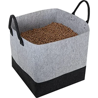Image of EDA Jura Montania Felt Pellet Storage Bag 60 L For 40 kg Pellets Grey and Black