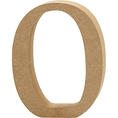 Image of Creativ 56338 &quot;0&quot; MDF Number, Brown, 13 x 2 cm