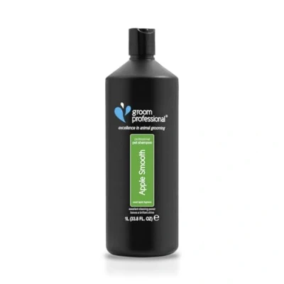 Image of GROOM PROFESSIONAL Apple Smooth Dog Shampoo for Sensitive Skin Itchy Deep Cleansing Dogs Leaves the Coat Shiny &amp; Clean Scent, 1 Litre