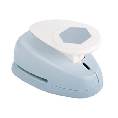 Image of Rayher Paper Craft Punch with Hexagon Design, Lever for Card Making and Scrapbooking, 5.08cm, 2&quot;, 69197000
