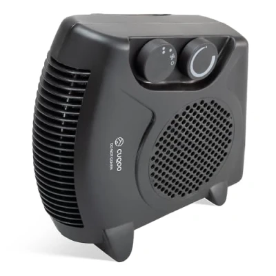 Image of CUQOO Powerful 2KW Fan Heater with 2 Heat settings &amp; Cool Function Upright Electric Quiet Space for Home Variable Thermostat, Low Energy Usage
