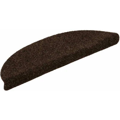 Image of vidaXL Self adhesive Stair Mats 5 pcs Brown 56x17x3 cm Needle Punch