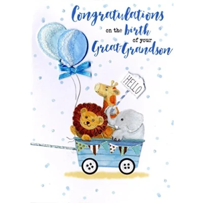 Image of Just To Say New Baby Great Grandson Greeting Card Second Nature Cards