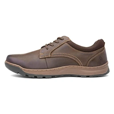 Image of Hush Puppies Men&#039;s Olson Lace Up Sneaker, Brown, 8 UK