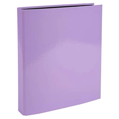 Image of Exacompta ref. 51565E, Box of 10 Binders, 4 25 mm D Ring, Spine 40 mm, Watercolour, Black Inner, Outer Dimensions 31.5 x 27 cm, A4 File Format, Purple