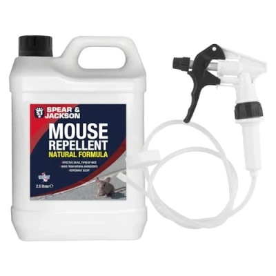 Image of Spear &amp; Jackson Mouse Repellent 2.5L with Long Hose Trigger, Peppermint Scent, Natural Ingredients