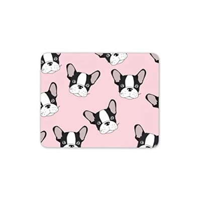 Image of Destination Vinyl ltd Pretty French Bulldog Mouse Mat Pad Dog Puppy Cute Pink PC Computer #8371