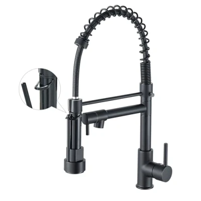 Image of Kitchen Faucet with Pull Down Sprayer High Arc Single Handle Spring Sink Faucet,Matte Black
