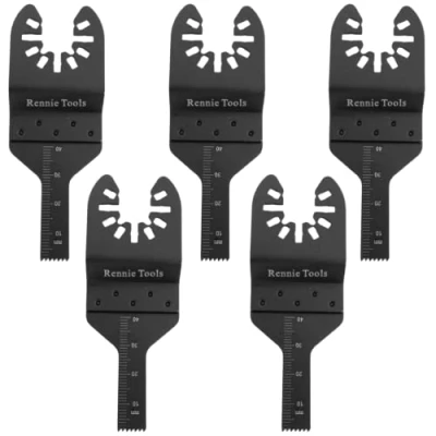 Image of Pack of 5 x 10mm Wide Oscillating Multi Tool Blades/Wood Cutter Saw Blades Set Compatible with Dremel Fein Multimaster Makita Stanley Worx Dewalt Etc Multitool Blade