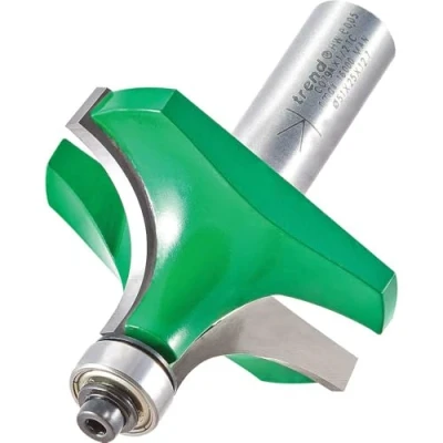 Image of Trend CraftPro Bearing Guided Round Over Router Cutter, 1/2 Inch Shank with 19mm Radius and 25mm Cut Length, Carbide Tipped, C079AX1/2TC