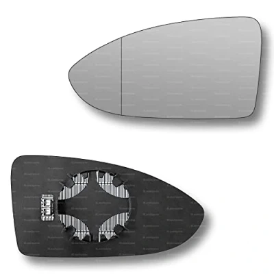 Image of Less4spares Replacement Wing Mirror Glass Left Compatible with VW Passat 2015 2022 CLIP ON Passnager Near Side N/S Heated Blind Spot